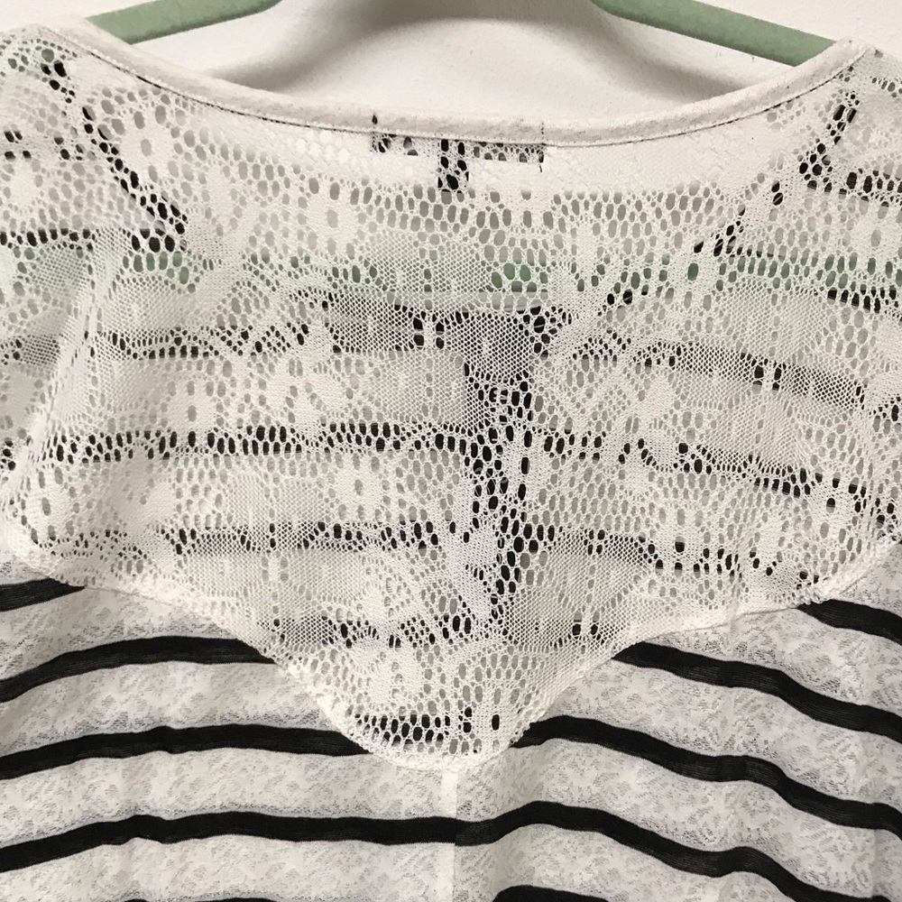 Women's 3/4 Sleeve Stripe Printed Long Top T Shirt Clothing Blouse Dress Top - Picture 4 of 4